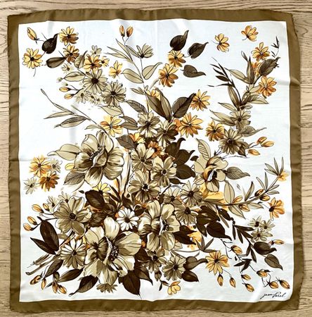 Jean Parel Seidenschal, Silk Scarf, Foulard, Halstuch