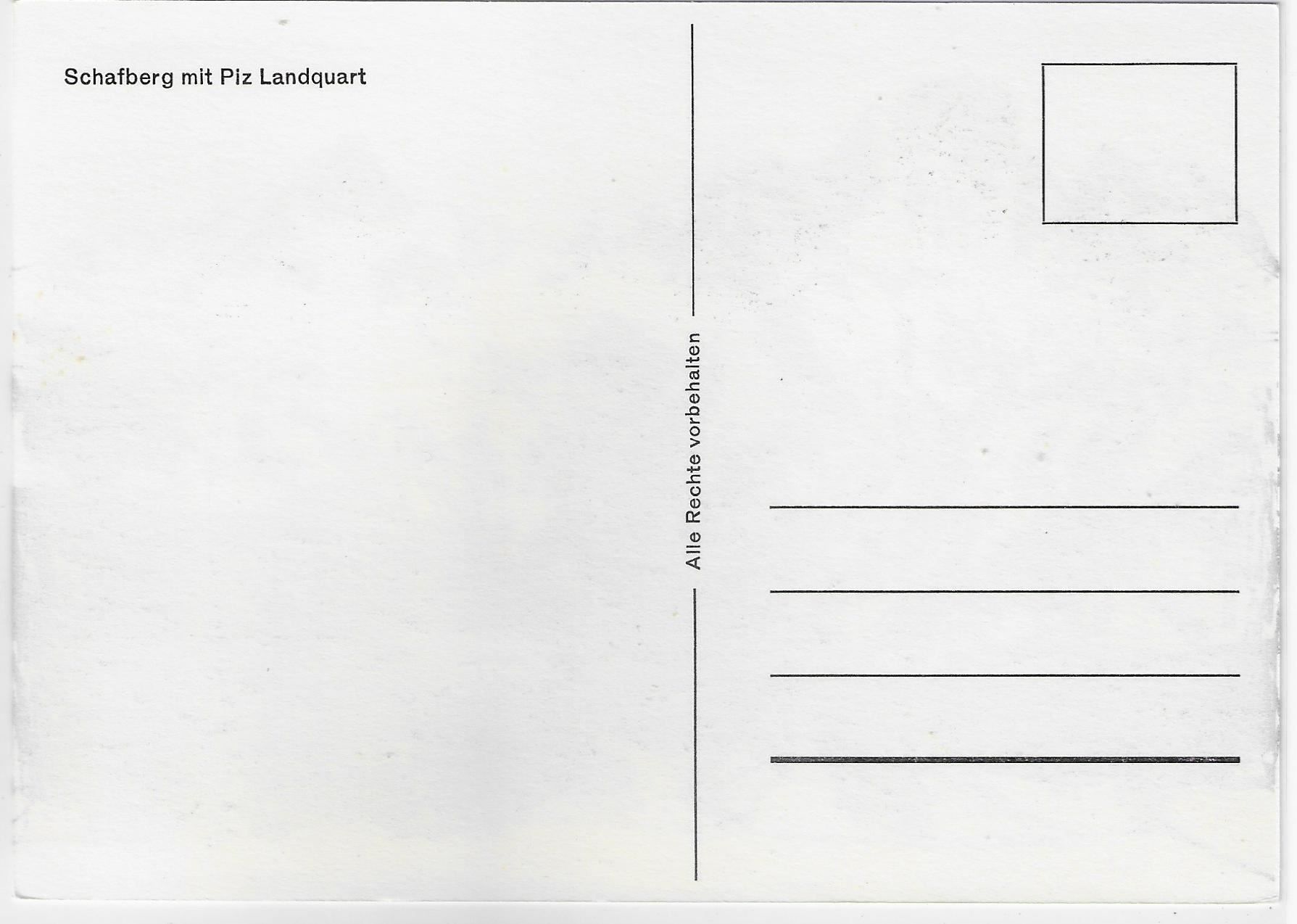 Cartoline postali: Schafberg mit Piz Landquart – Antico da Ettingen venduto da Kartenplanet 1