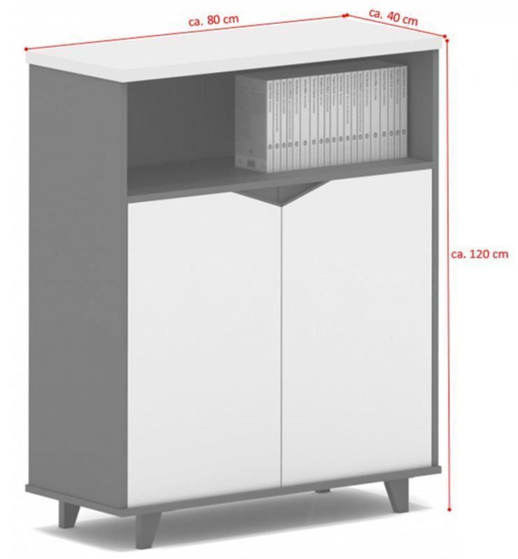 Armadi & Scaffali: Jet-Line Sideboard Claudio schwarz/weiss – Nuovo e nell'imballaggio originale da Herbertingen venduto da jet-line-e-trade 1