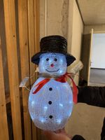 Schneemann Figur mit LED Beleuchtung, Winter Deko!