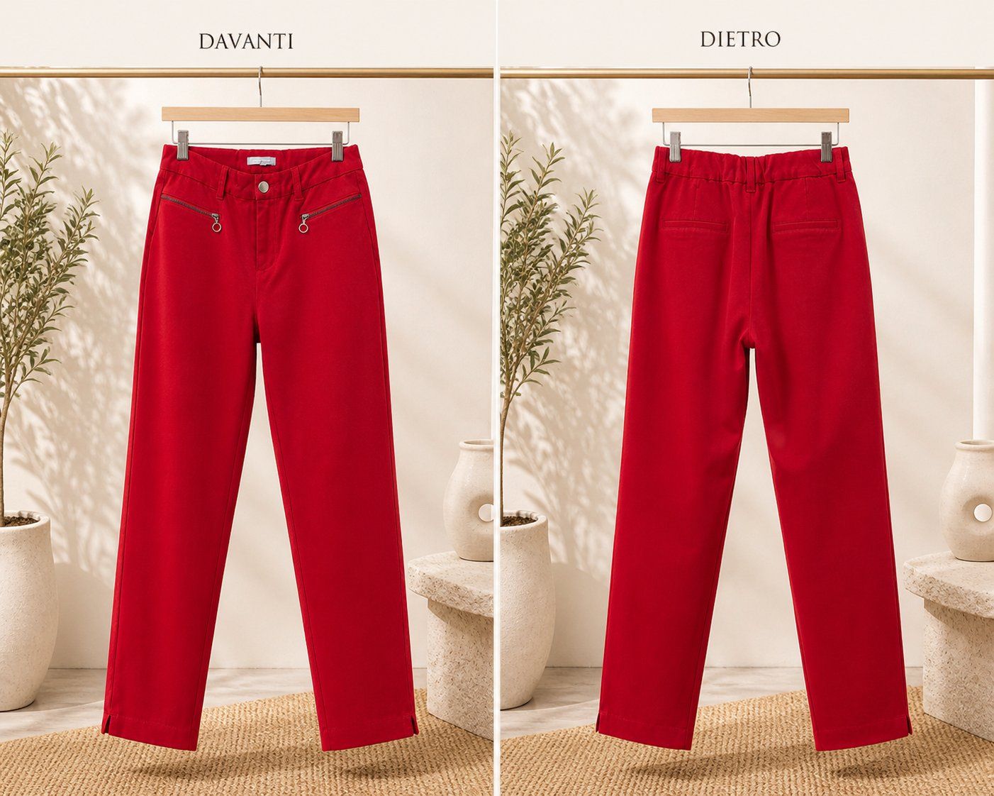 Maddison Pantaloni: Pantalone rosso elasticizzato Maddison – Usato da Lugano venduto da mic_zcm7