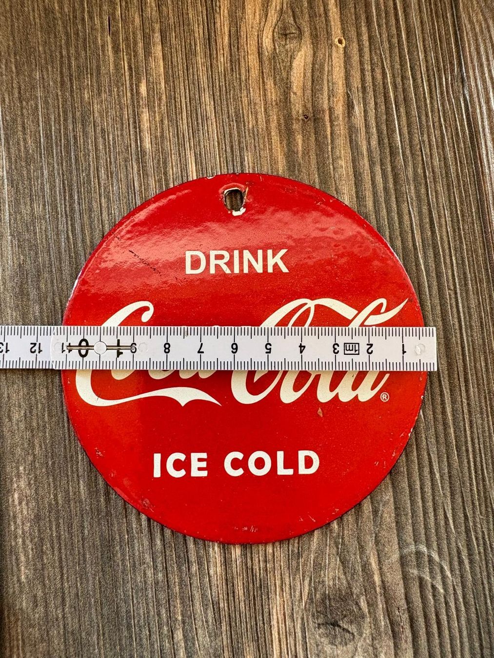 Schilder: Emblem emailliert COKE Coca Cola rund 13cm Deko – Gebraucht aus Wetzikon ZH von Boldeagle01 1