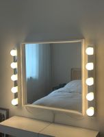 Schminkspiegel Set IKEA NISSEDAL + 2x LEDSJÖ LED Leuchten