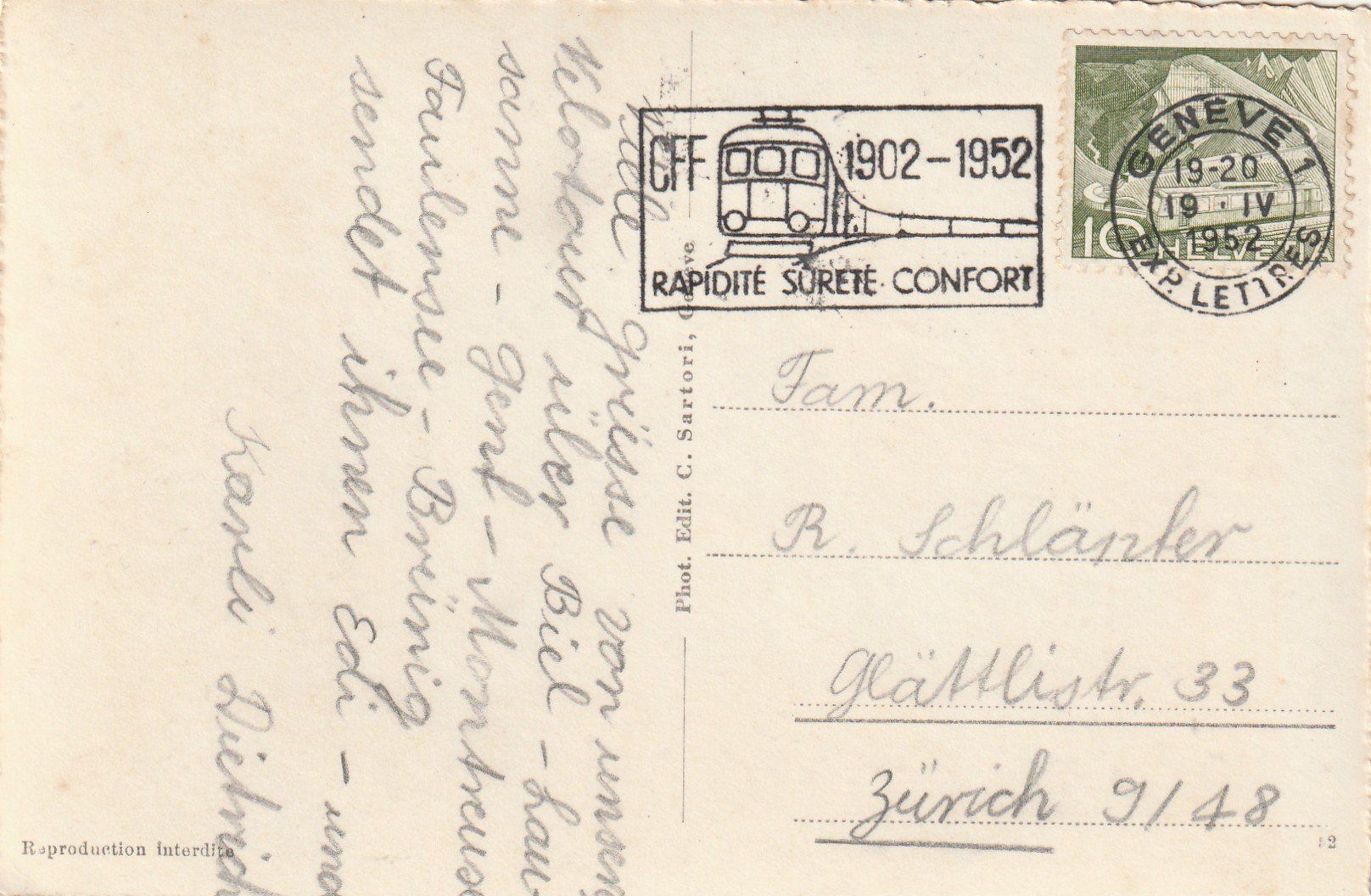 Cartoline postali: Genf Flugaufnahme – Usato da Rorschacherberg venduto da fratovi2 1