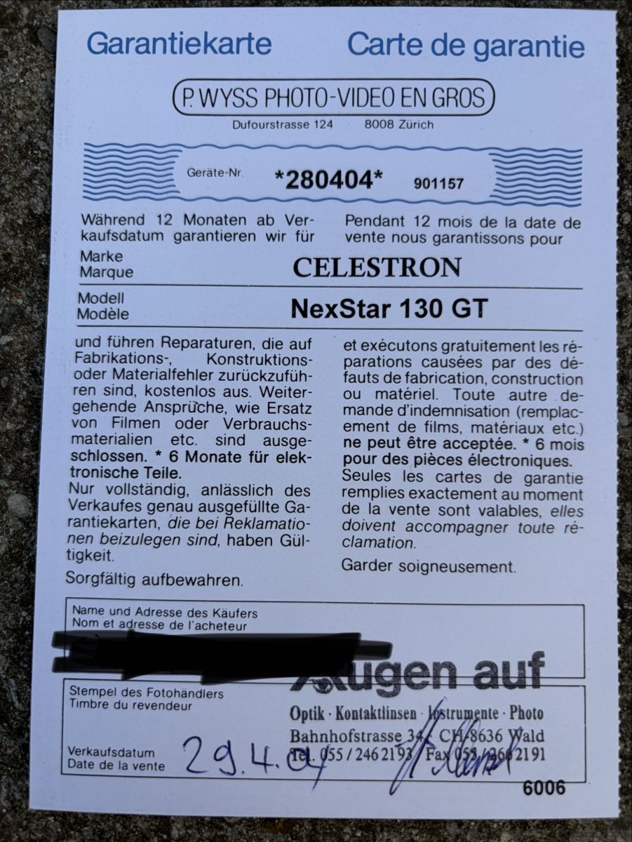 Celestron Telescopi: Celestron NexStar 130 GT Teleskop – Usato da Tann venduto da Simonherrmann 4