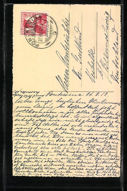 Cartoline postali: Pontresina, Strassenpartie mit Gebäudea – Usato da Berlin venduto da bartko-reher 1