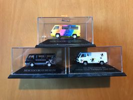 3x Herpa Mercedes 100 D Kleinbus