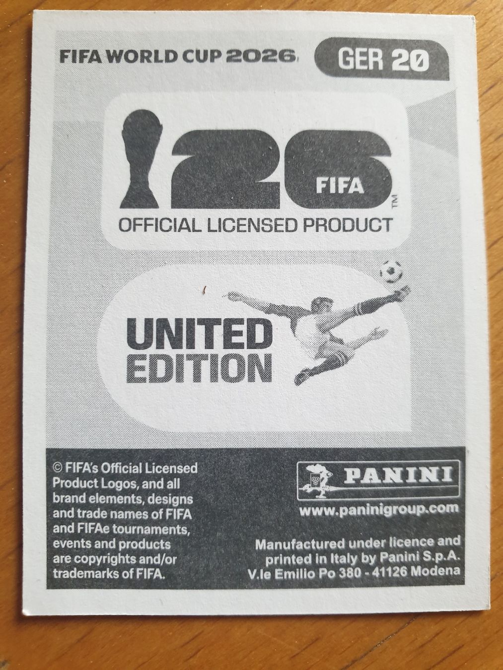 Panini Carte collezionabili: Panini WM 2026 GER 20 – Nuovo (secondo la descrizione) da Einsiedeln venduto da MGXX 1