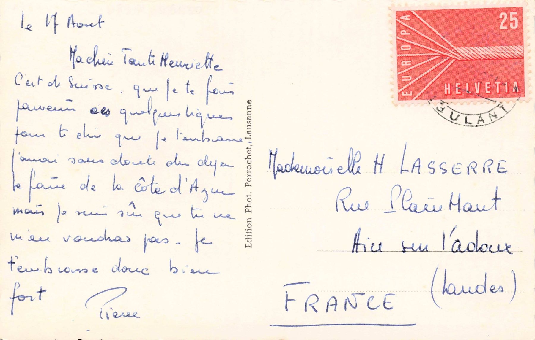Cartoline postali: Celigny la place – Usato da Biasca venduto da Blenio71 1