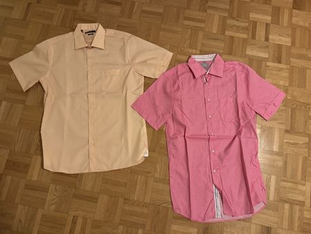 2 Herren Hemden Kurzarm Sommer Gr. 40/M Navyboot & Moodson