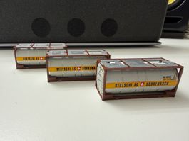 KombiModell 3x Tank-Container Bertschi AG Dürrenäsch / HO