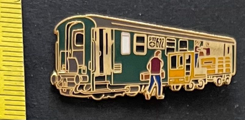 SBB/CFF/FFS Placchette & Badge: SBB / Schweizer PTT-Postwagen/ Pin – Usato da Wabern venduto da DaxKarten-75