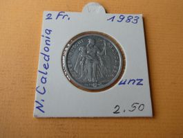 Nouvelle Caledonie 1983, 2 Francs   unz