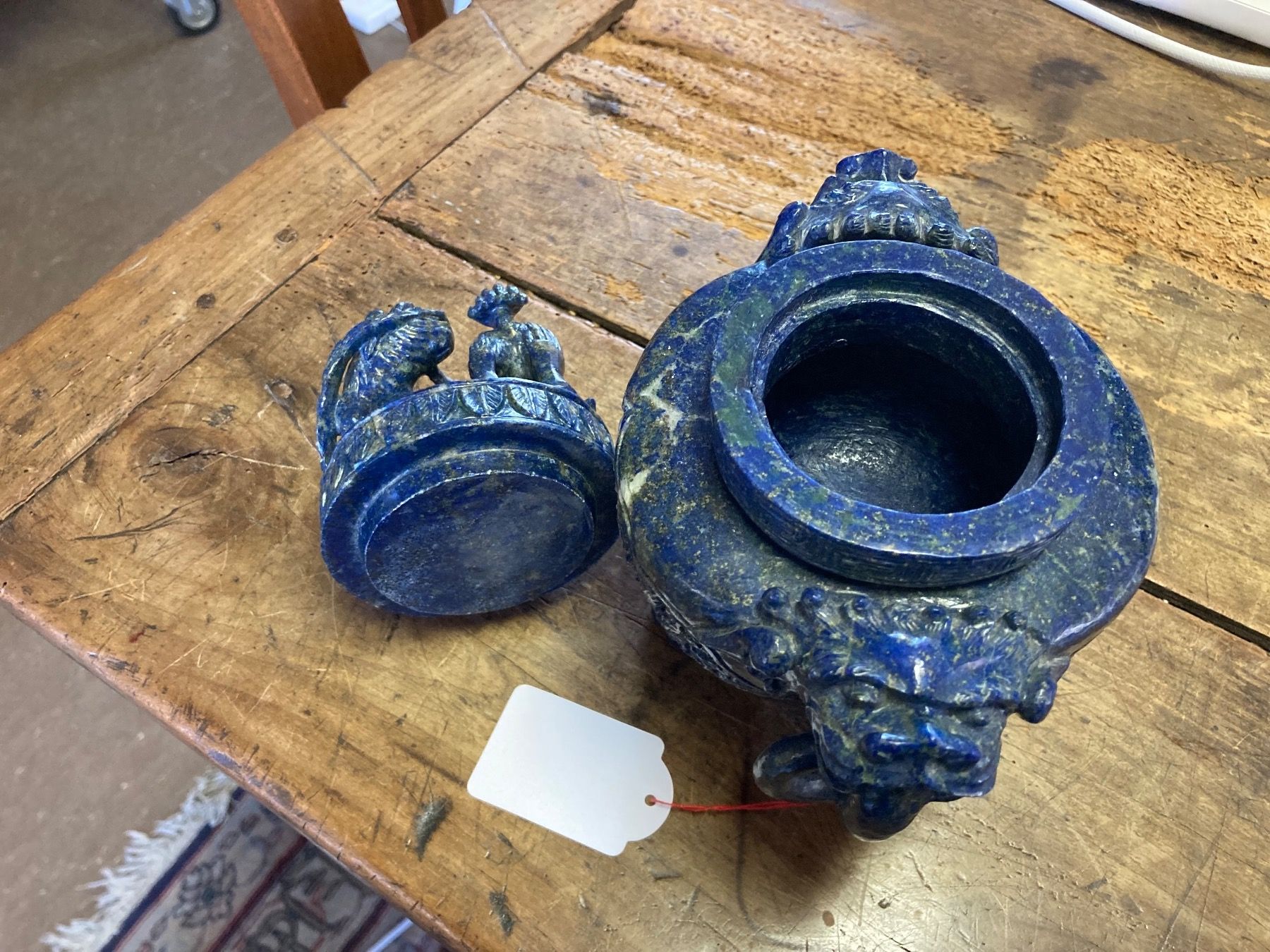 Pentole: Wunderschönes asiatisches Gefäss mit Deckel Lapislazuli – Usato da Bern venduto da Jwpm66 4