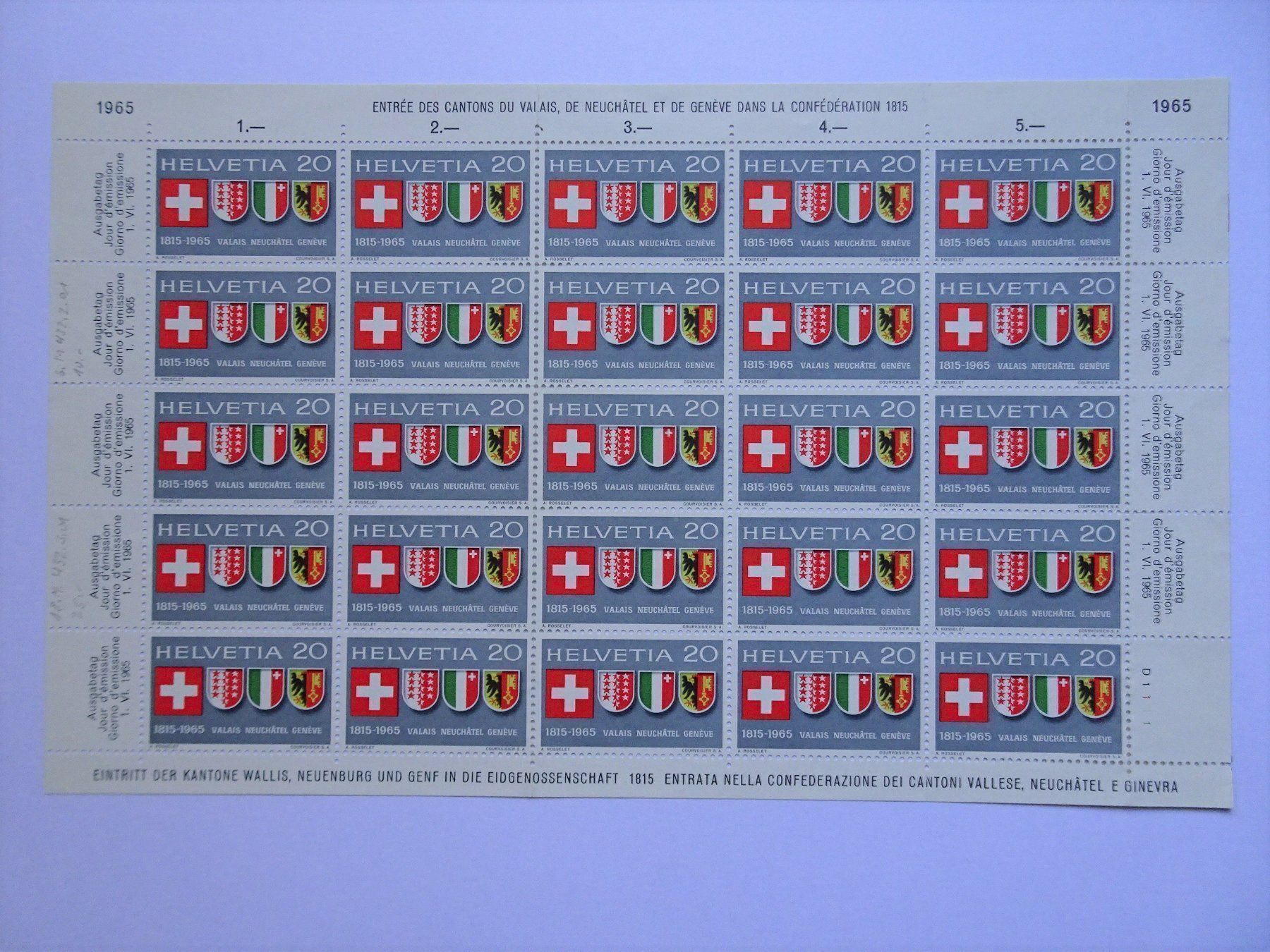 Alle Briefmarken: 1965** mit Abarten – Neu (gemäss Beschreibung) aus Aadorf von Chnorli-Furz