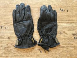 Schwarze Motorrad Lederhandschuhe - Grösse S