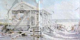 Serviette beach cabin 25x25 (1253) 2Stk.