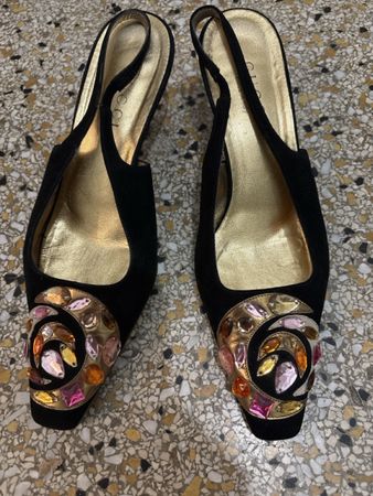 Gucci Vintage Floral Pumps Sandalen