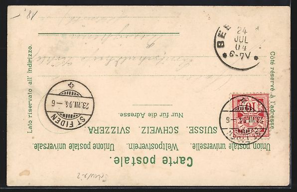 Cartoline postali: Litho St. Gallen, Eidgen. Schützenfest  – Usato da Berlin venduto da bartko-reher 1