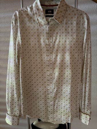 Hemd WE Slim Fit Grösse L weiss gemustert
