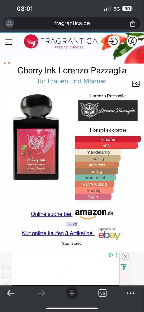 Profumi & Eau de Toilette: Lorenzo Pazzaglia Cherry Ink, 5 ml! – Usato da Sursee venduto da nri_sbv9 1