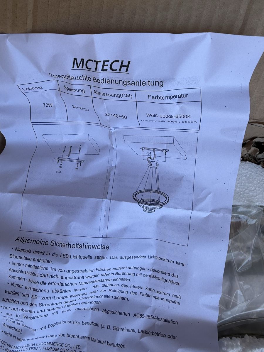Lampade: Spiegelleuchte MCTECH – Nuovo e nell'imballaggio originale da Horriwil venduto da Carrera68 4