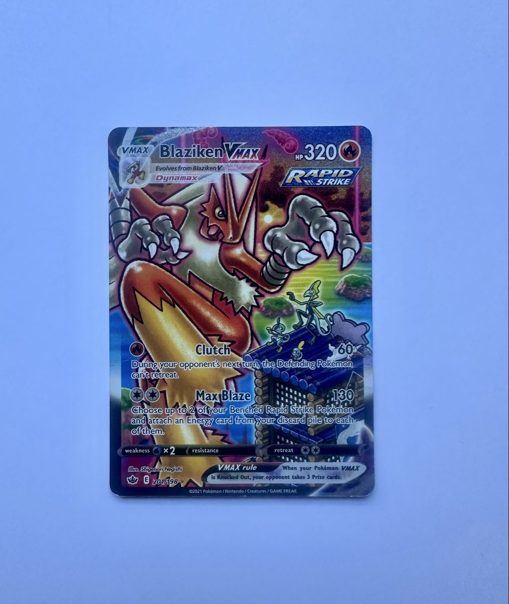 Pokémon Carte collezionabili: Blaziken VMAX #201 - Pokemon Chilling Reign – Usato da Bern venduto da HugoStiglitz11