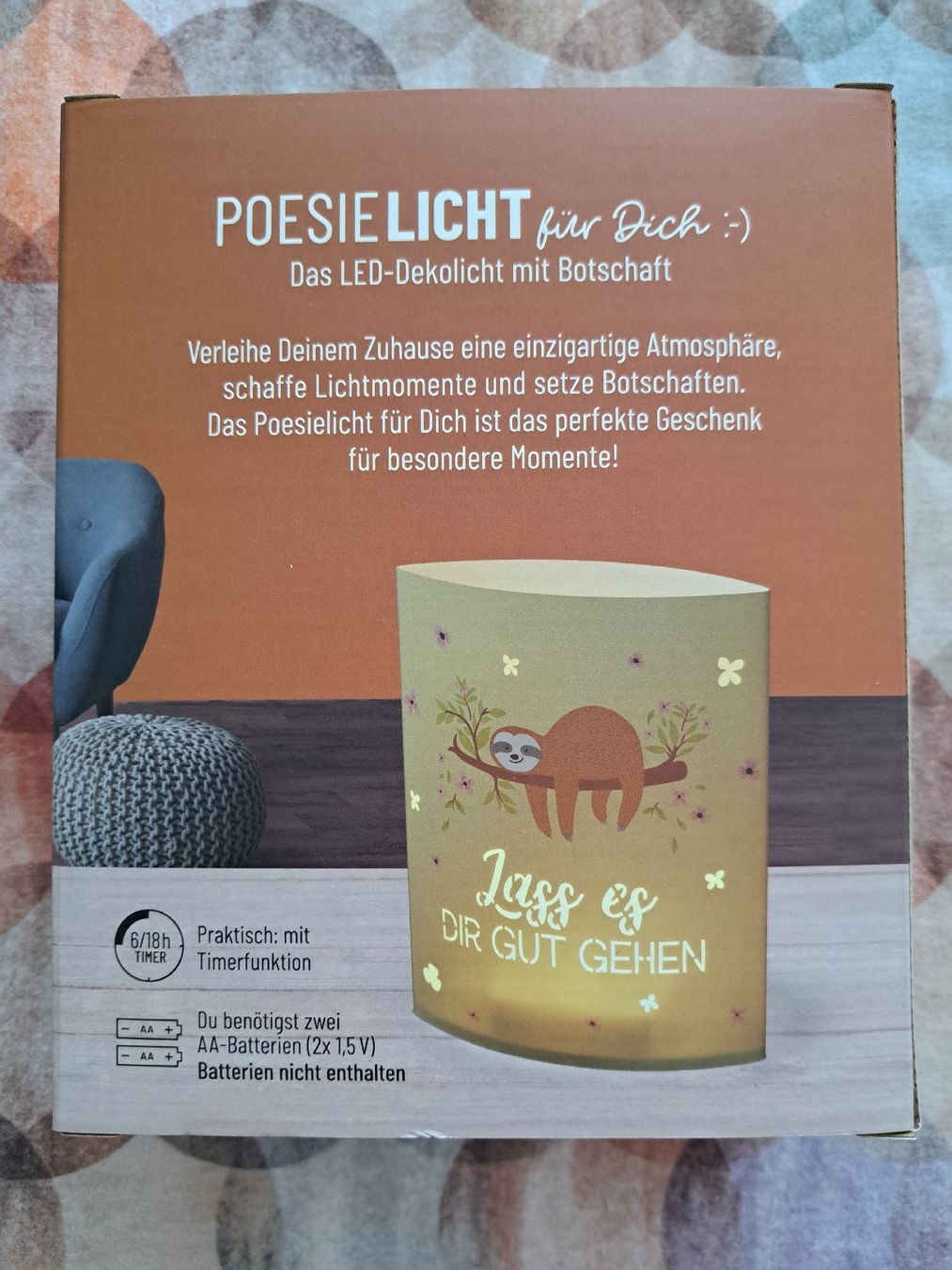 Lampade: LED-Dekolicht "Lass es Dir gut gehen" – Nuovo e nell'imballaggio originale da Bergdietikon venduto da Staphylococcus 1