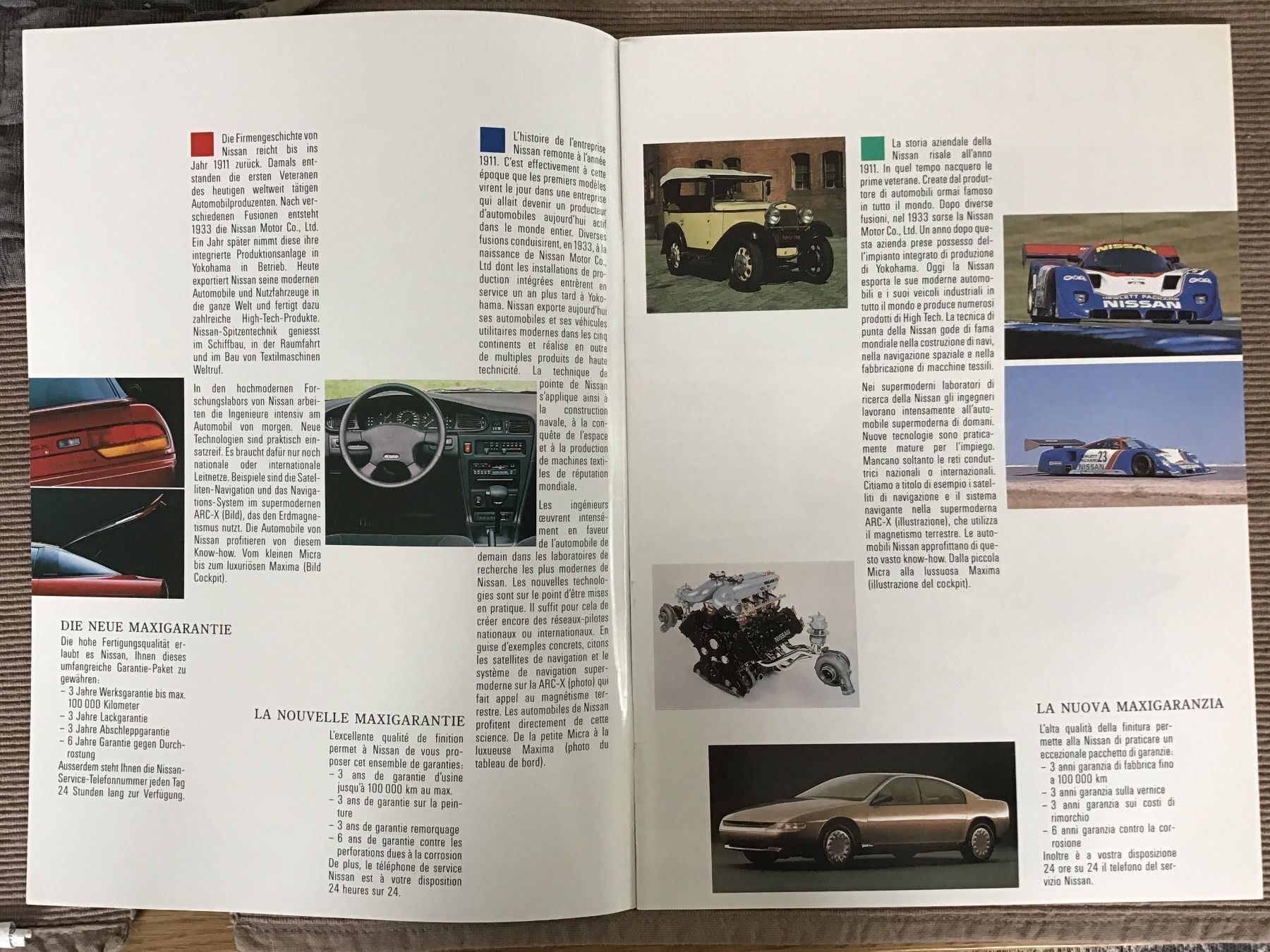 Nissan Dokumente: Nissan Verkaufsprospekt Programm 1990 – Gebraucht aus Scherzingen von Starseller62 1