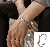 Neu! Buddhistischer Armreif, Silber farbig, cool und trendig