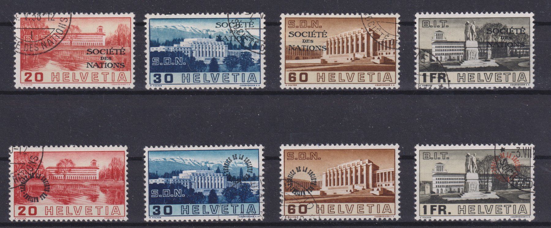 Alle Briefmarken: Dienstmarken SDN 1938 – Gebraucht aus Bellach von qsearch