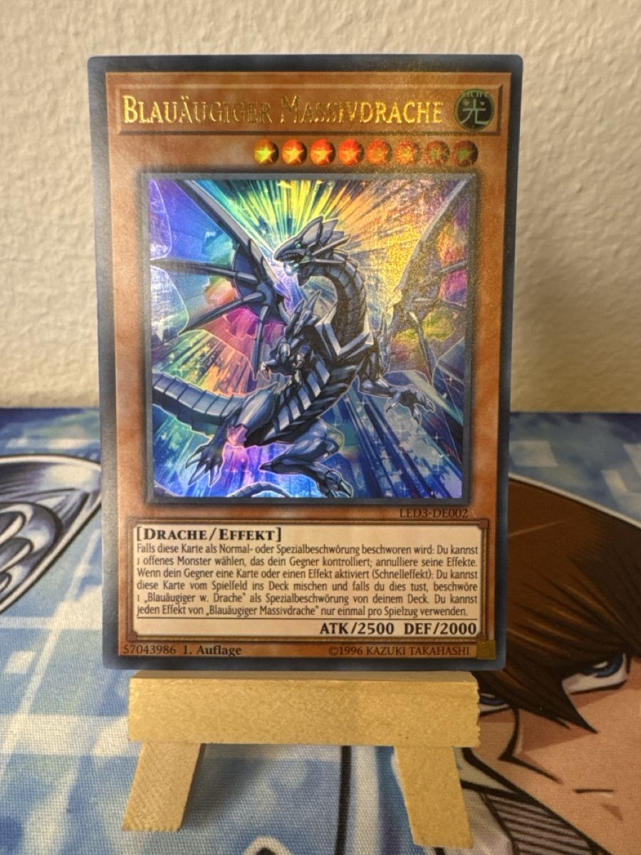 Yu-Gi-Oh! Blauäugiger Massivdrache / LED3 / Ultra rare 🇩🇪 (Gebraucht ...