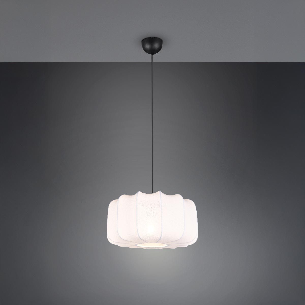 Kronleuchter & Deckenlampen: Pendelleuchte, Weiss, Stoff, 40 cm Ø – Neu (gemäss Beschreibung) aus Kreuzlingen von Smart-Light