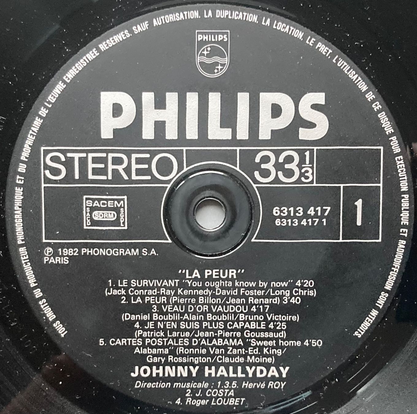Dischi in vinile: JOHNNY HALLYDAY - LA PEUR – Usato da Poliez-Pittet venduto da Newtown-Records 2
