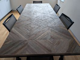 Woood Mosaik Rhombic Tisch – Modernes Designstück