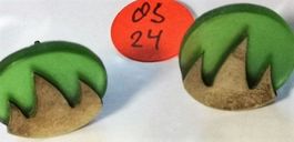 Ohrstecker Glas grün rund Silber (OS24)