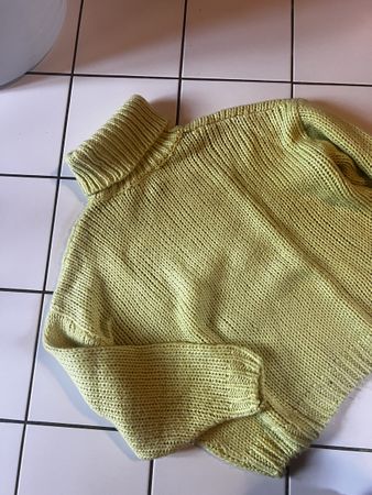 H&M Strickpullover, Rollkragen, Gr. S, gelbgrün