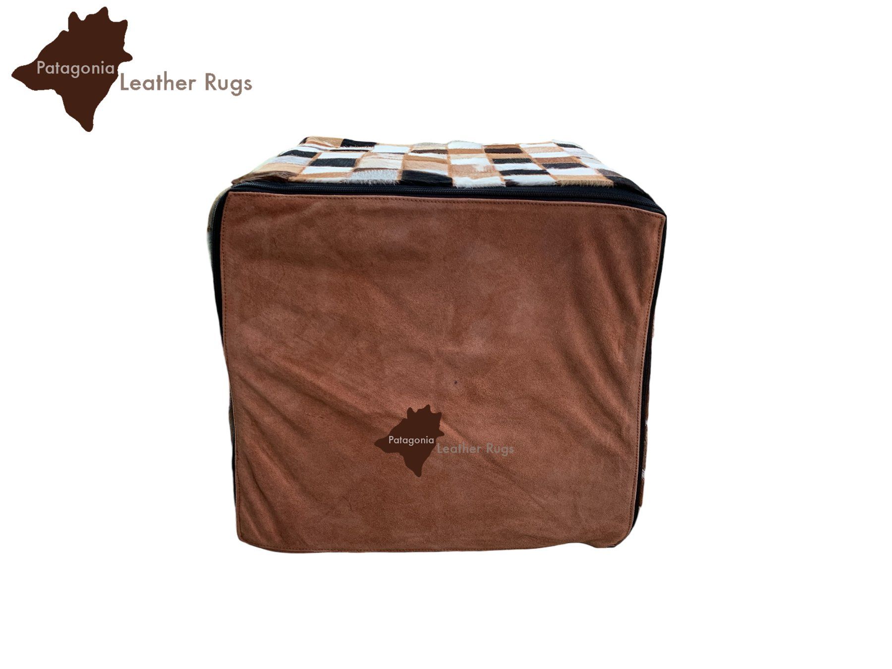 Sgabelli: Kuhfell Hocker patchwork – Nuovo e nell'imballaggio originale da Arbedo venduto da patagonialeatherrugs 4