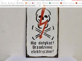 Emailschild NIE DOTYKAC! TOTENKOPF BLITZ
