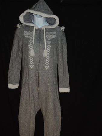 Combi à capuche gris motif tribal