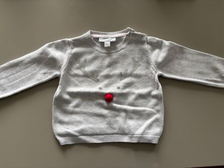 Pull de Noël Gris, Taille 9-12 mois - Parfait état!