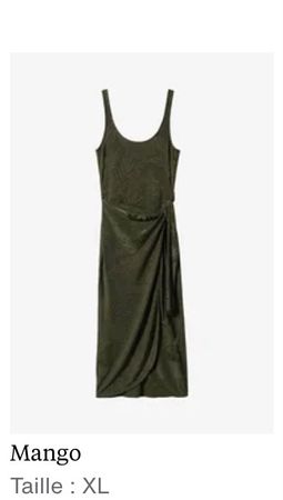 Mango robe XL verte