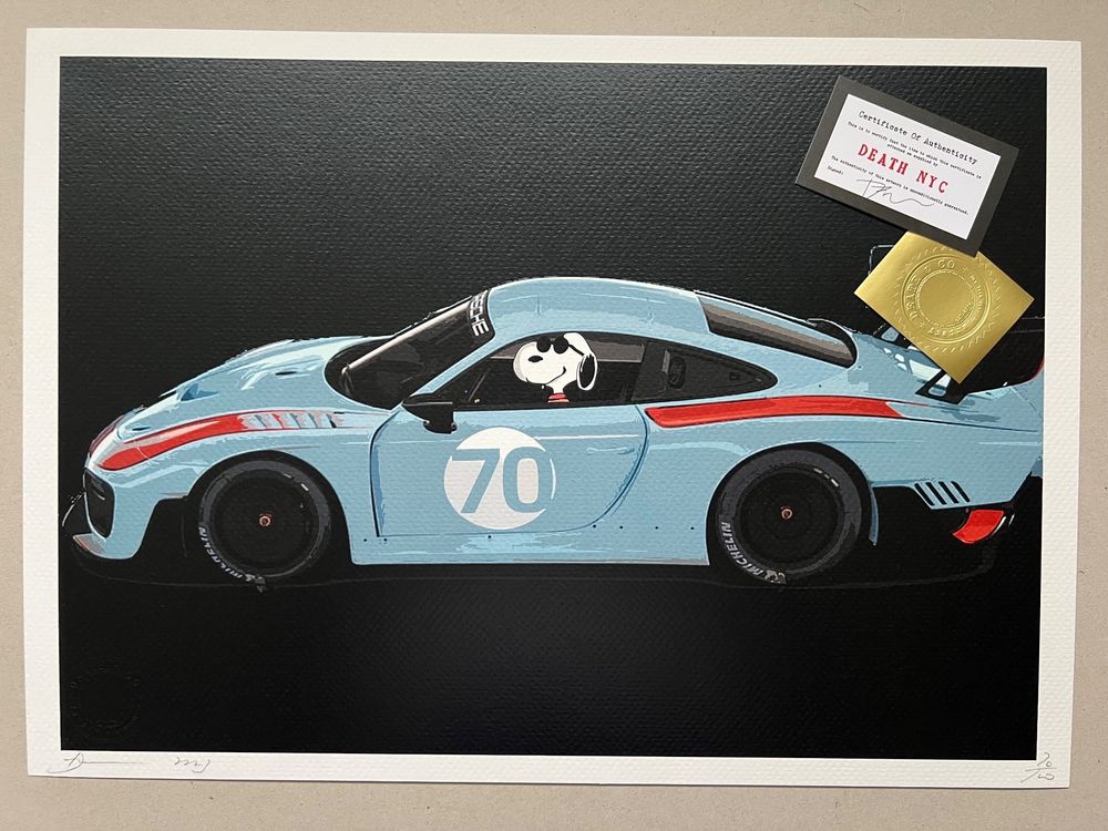 【DEATH NYC】SNOOPY Porsche935gulf DEATH NYC « Snoopy Porsche 935 » 70/100 (Neu (gemäss