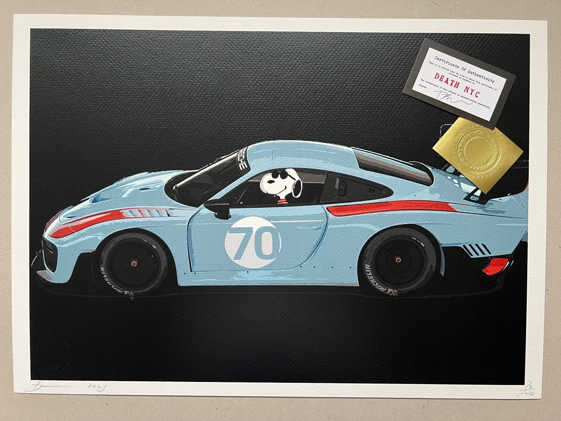 DEATH NYC « Snoopy Porsche 935 » 70/100 (Neuf (Voir description