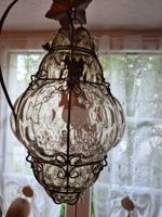lampe ancienne en verre de murano et métal