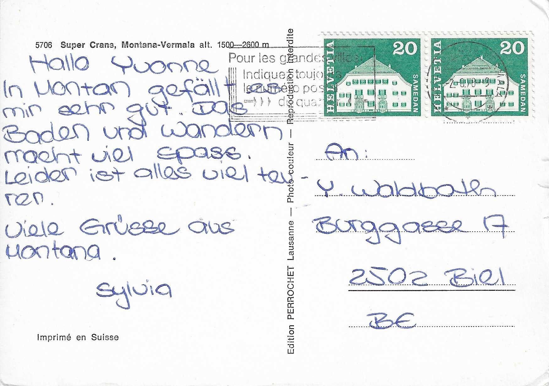 Cartoline postali: Super Crans Montana-Vermala VS – Usato da Rothrist venduto da Stranglehold 1