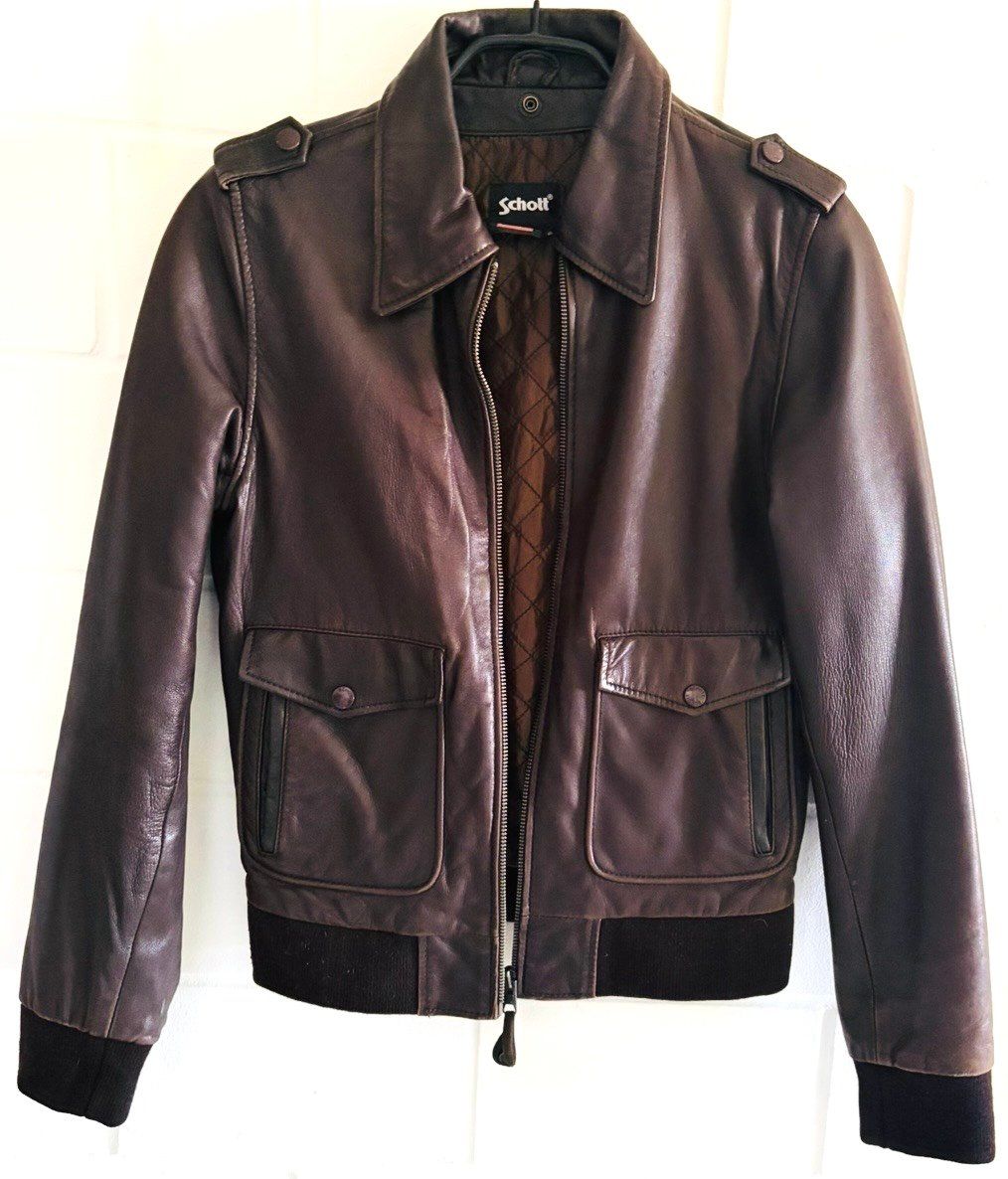 Schott Giacche: SCHOTT Original Lederjacke Pilotenjacke – Usato da Etoy venduto da Diadefin