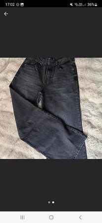 stradivarius black high-waisted straight leg jeans grösse 40