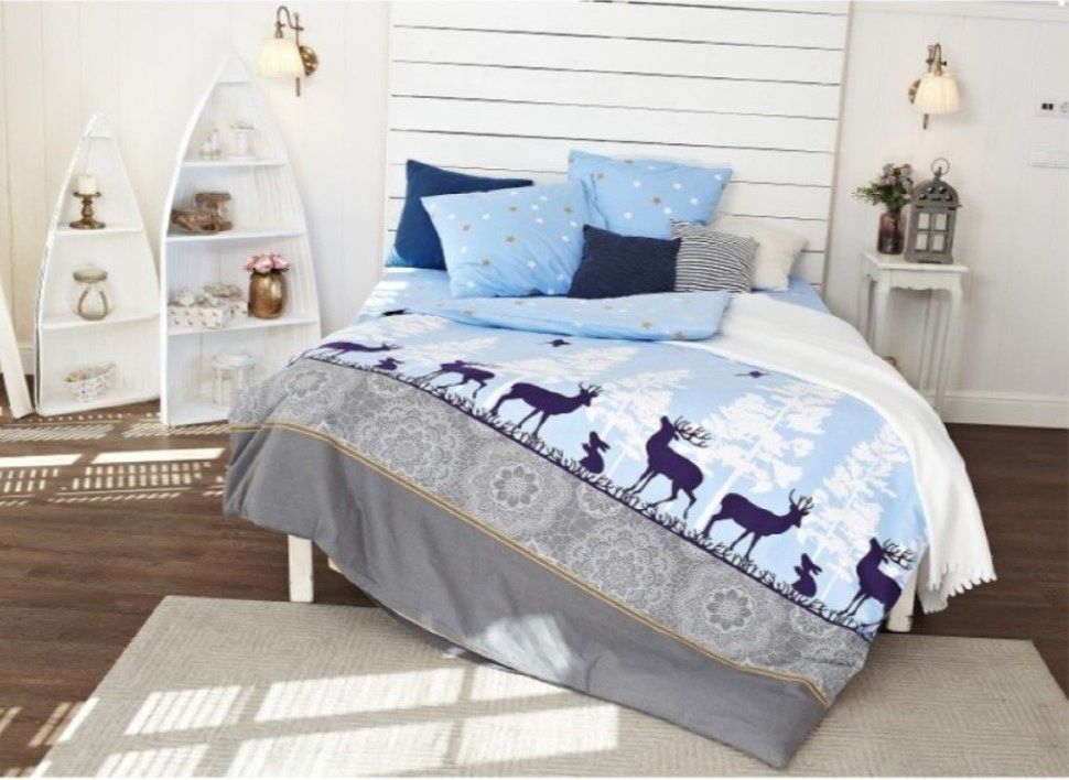 Biancheria da letto: Parure de lit en coton 100% pour double lit – Nuovo e nell'imballaggio originale da Monthey venduto da La_maison_du_textile