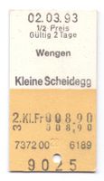 Billette Wengen - Kleine Scheidegg WAB